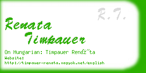 renata timpauer business card